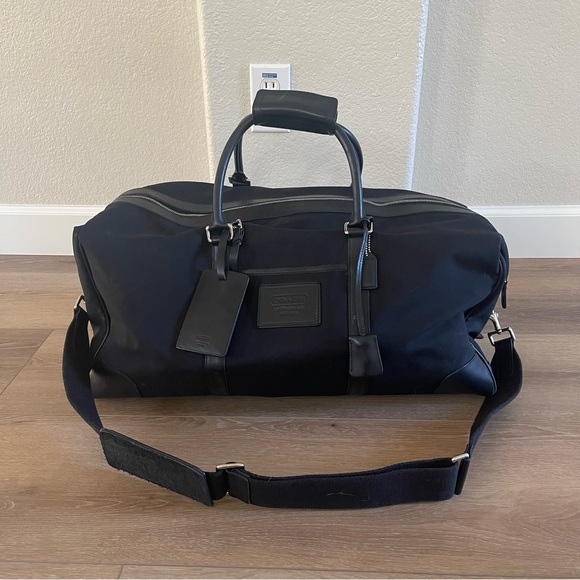 Coach -Weekender Duffle/Carry On | 5962 | Black Canvas with Black Leathe… - Picture 1 of 16